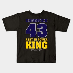 Chadwick 43 Rest in Power King 1976-2020 Kids T-Shirt